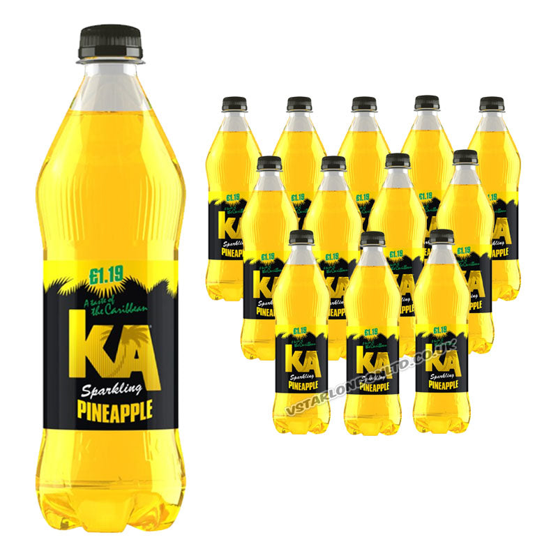 KA Sparkling Soft Drink 500ml PMP (Box of 12 Bottles) – Blue Krush, Pineapple, Kola, Fruit Punch & Black Grape