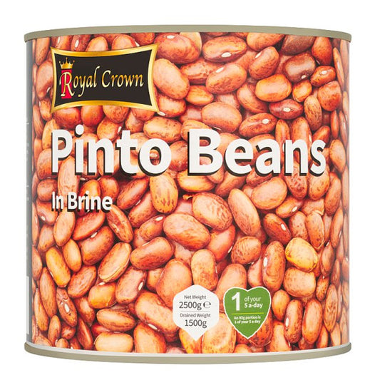 Royal Crown Pinto Beans in Brine 2500g Vegetarian Pinto Beans Bulk Pack (1, 3 & 6 Cans)
