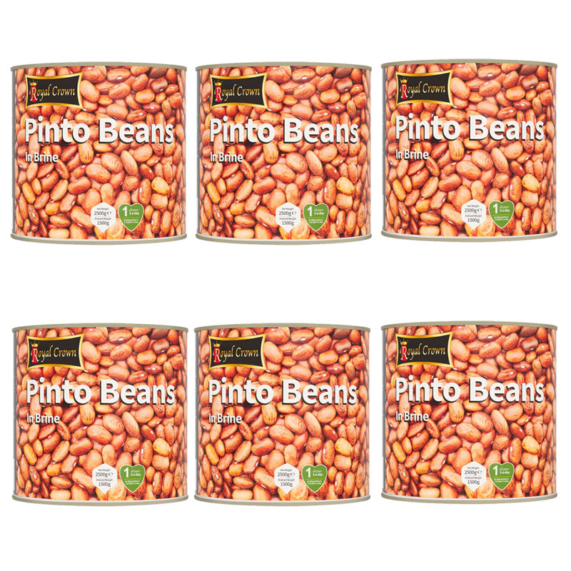 Royal Crown Pinto Beans in Brine 2500g Vegetarian Pinto Beans Bulk Pack (1, 3 & 6 Cans)
