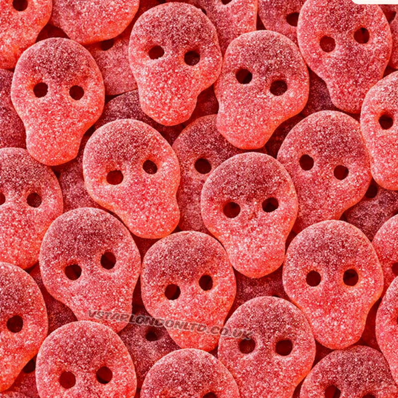Candycrave Vegan Fizzy Pomegranate Cherry Skulls 2kg Sour Gummy Sweets Vegan Pick and Mix