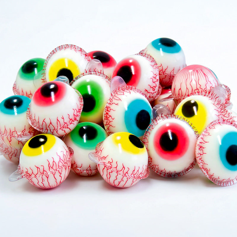 Trolli Pop Eye Tub 60 Pieces Fruit Flavoured Foam Gummy Sweets with Liquid Centre (60 x 20g)