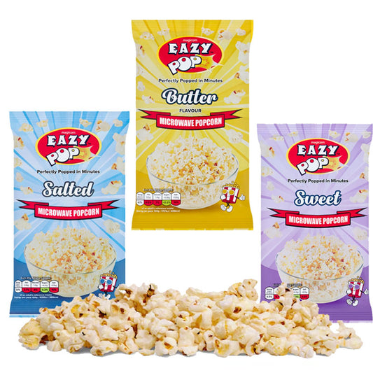 Eazy Pop Magicorn Microwave Popcorn 85g Sweet Salted Butter Flavour (Box of 16 Packs)