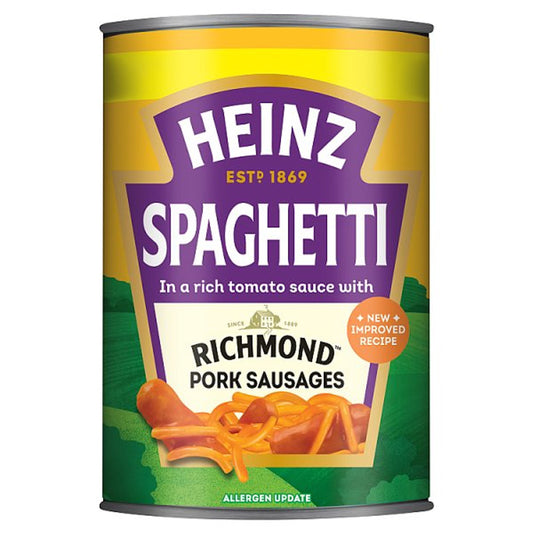 Heinz Spaghetti with Richmond Pork Sausages in Tomato Sauce 400g Tin