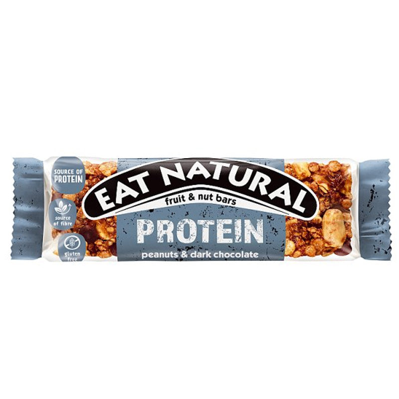 Eat Natural Protein Peanuts & Dark Chocolate Bars 40g x 12 Bars | Gluten Free