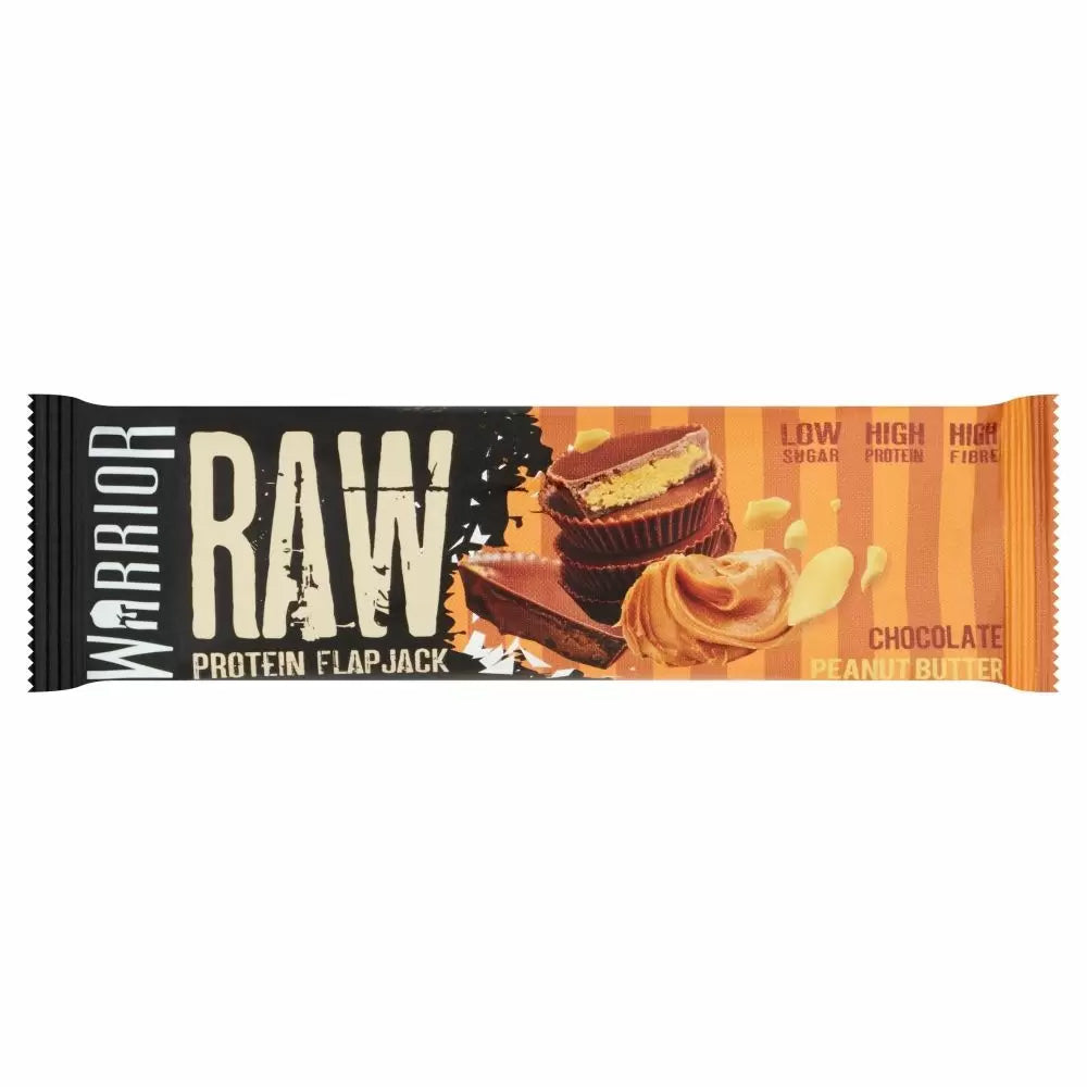 Warrior Raw Chocolate Peanut Butter Protein Flapjack Bar 75g (12 Bars)