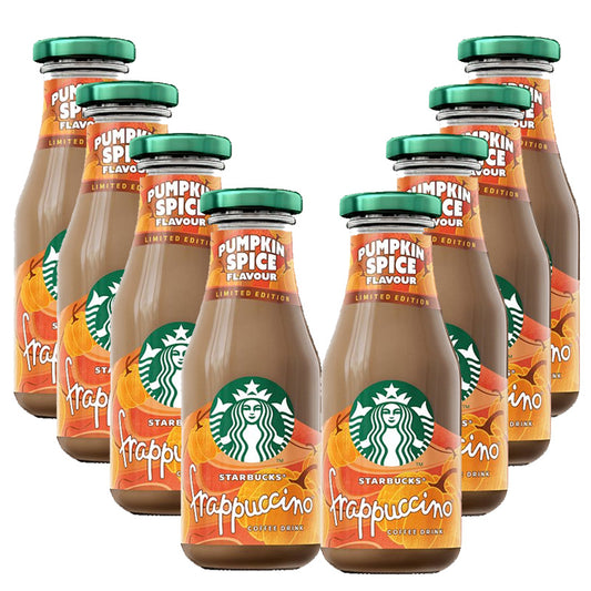 Starbucks Frappuccino Pumpkin Spice Limited Edition Iced Coffee 250ml x 8 Glass bottles