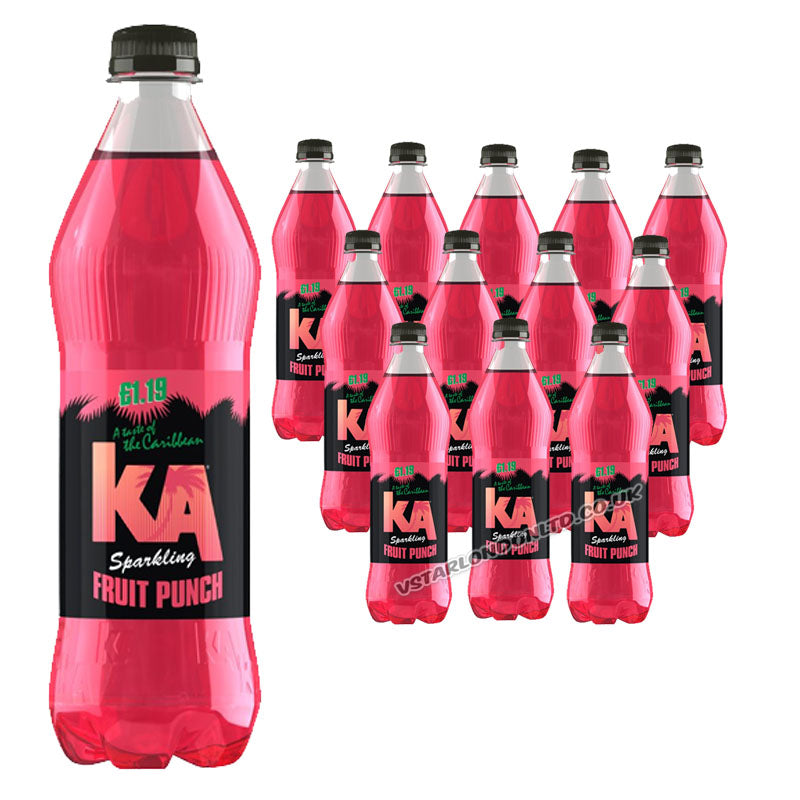 KA Sparkling Soft Drink 500ml PMP (Box of 12 Bottles) – Blue Krush, Pineapple, Kola, Fruit Punch & Black Grape
