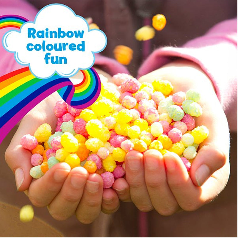 Swizzels Rainbow Drops 32g Sugar Coated Puffed Maize & Rice Sweets Retro Candy (Box of 24 Packs)