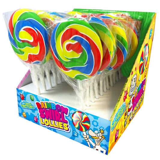 Crazy Candy Factory Rainbow Swirl 24 x 55g Lollipops