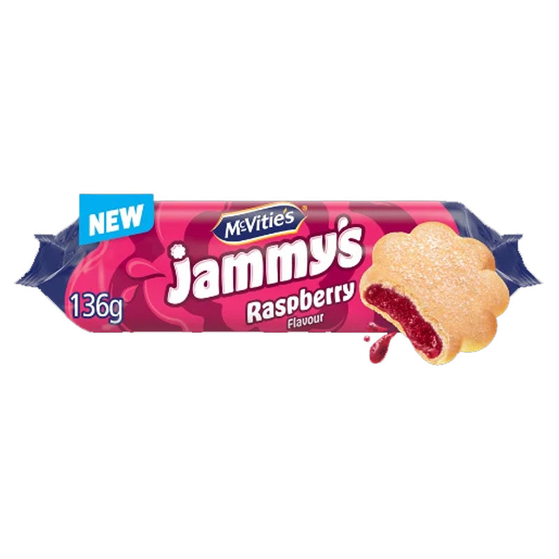 McVitie’s Jammie’s Raspberry Biscuits 136.5g (Box of 18 Packs)