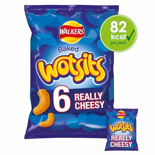 Walkers Wotsits Cheese Multipack Crisps 12 x (6 x 16.5g)