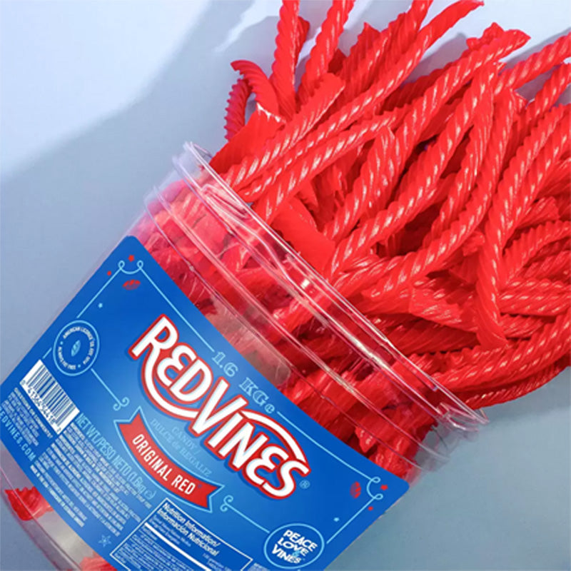 Red Vines Original Twists 1.6kg Tub – Soft & Chewy Liquorice