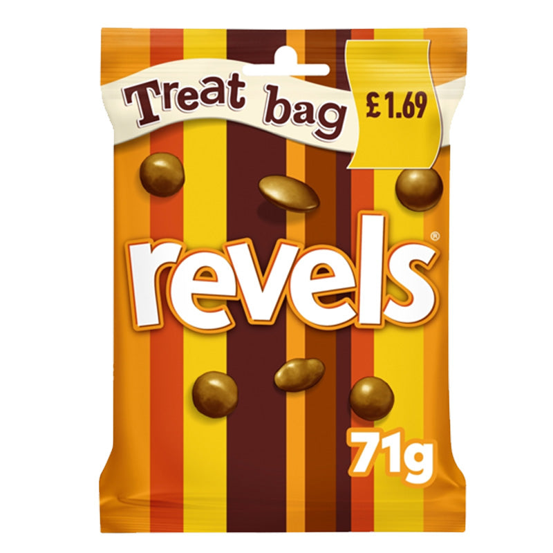 Revels Milk Chocolate with Raisins Coffee or Orange Treat  PMP Bag (20 x 71g Bags)