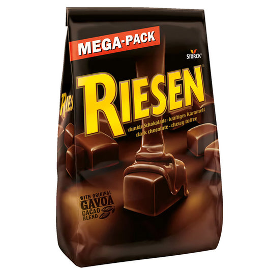 Riesen Dark Chocolate Toffee 900g Chewy Chocolate Covered Caramel Toffees 92 Pieces