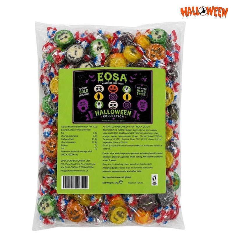 Halloween Rock Candy 1kg – Handmade Assorted Fruit Flavour Boiled Sweets