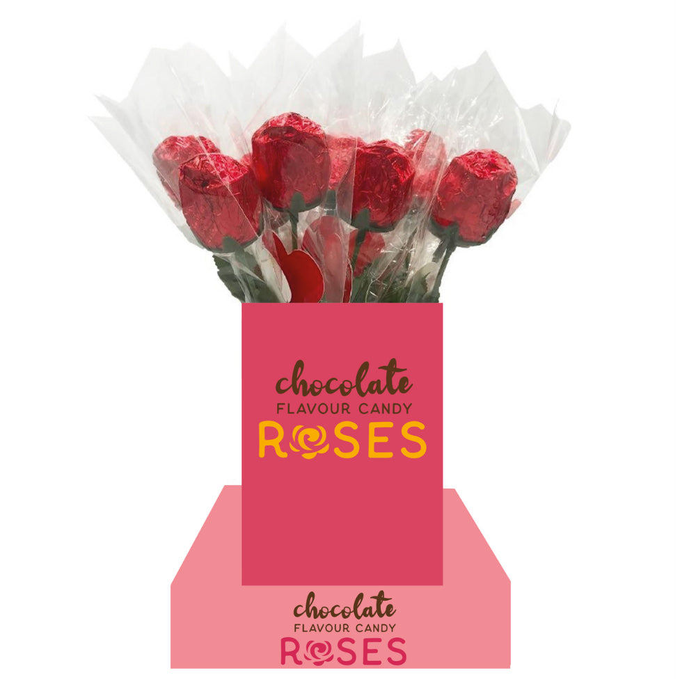 Chocolate Flavoured Candy Roses 18g (Pack of 18)