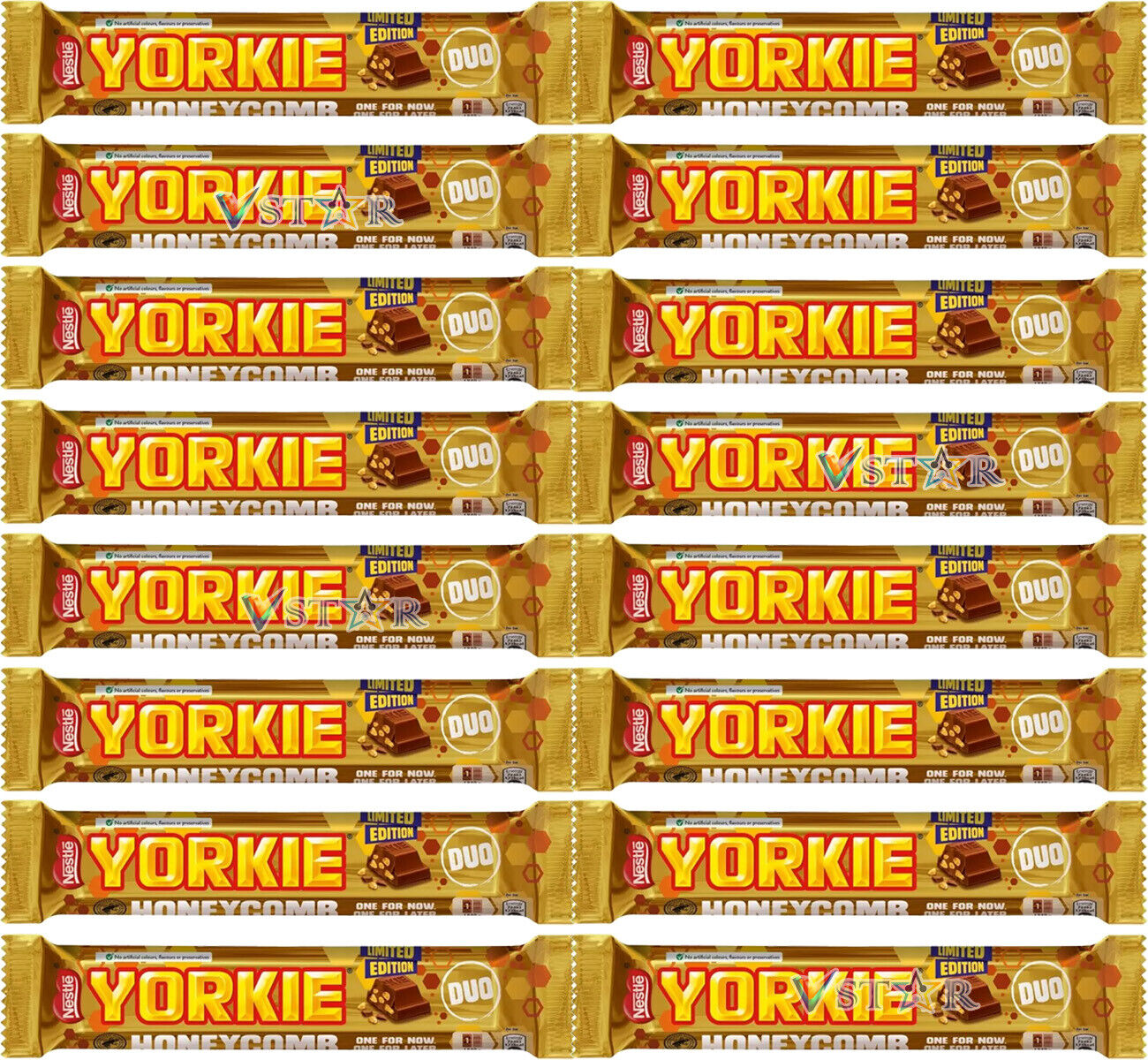 Yorkie Honeycomb Milk Chocolate DUO Bar 66g (Box Of 24)