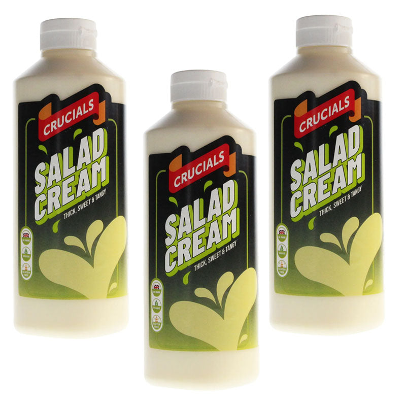 Crucials Salad Cream Sauce 500ml Bottles (Box of 3 Bottles)