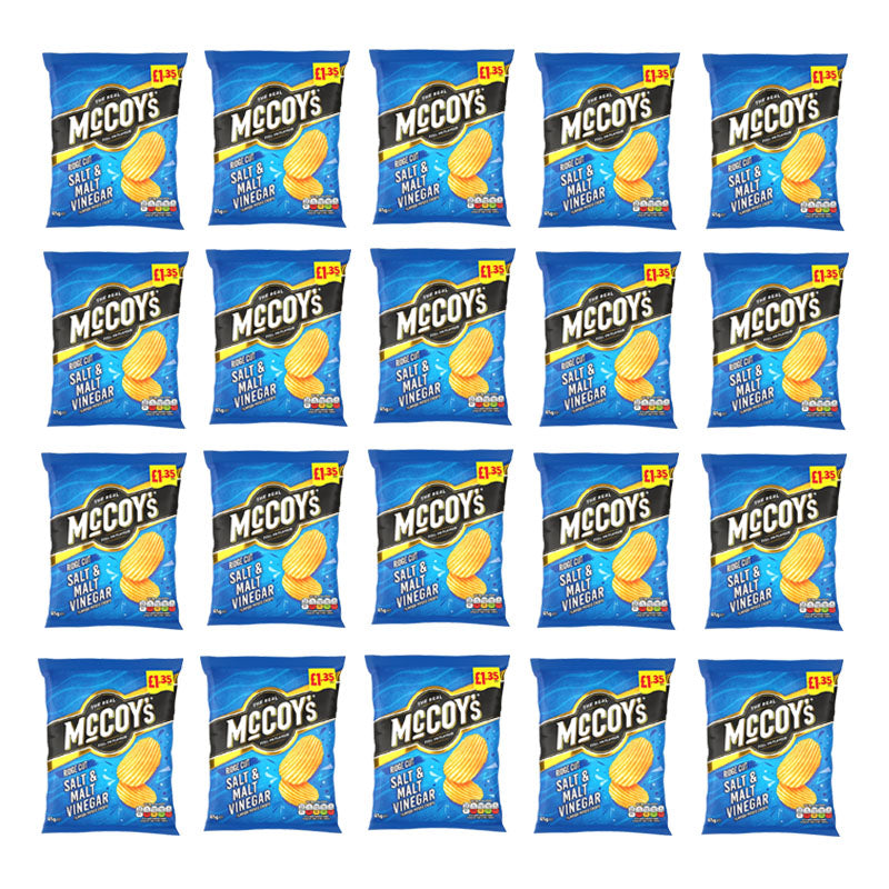 McCoy’s 65g PMP Crisps Mixed Bold Ridge Cut Flavours Snack (Box 10 & 20 Packs)