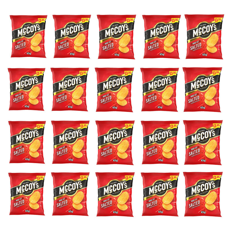 McCoy’s 65g PMP Crisps Mixed Bold Ridge Cut Flavours Snack (Box 10 & 20 Packs)