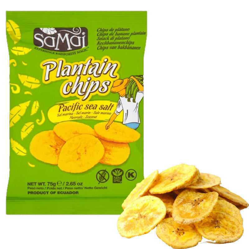 Samai Plantain Chips Salted 75g x 6 Packs – Crispy Plantain Snacks