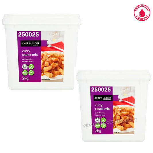 Chef's Larder Curry Sauce Mix 2kg Bain Marie Stable Sauce (Box of 2 Tubs)