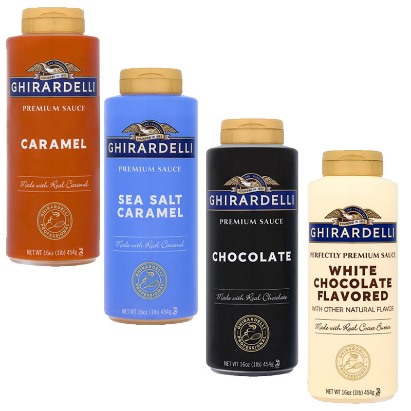 Ghirardelli Premium Dessert Sauce 454g Bottles – Chocolate, Caramel & More