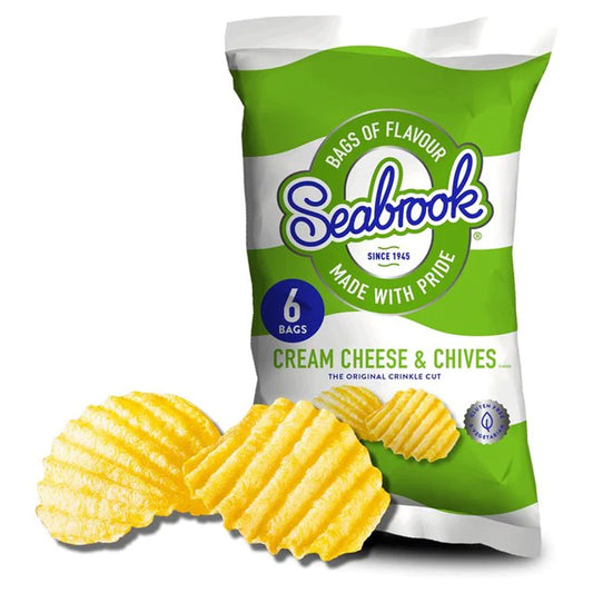 Seabrook Cream Cheese & Chives Flavour 6 x 25g (Case Of 8)