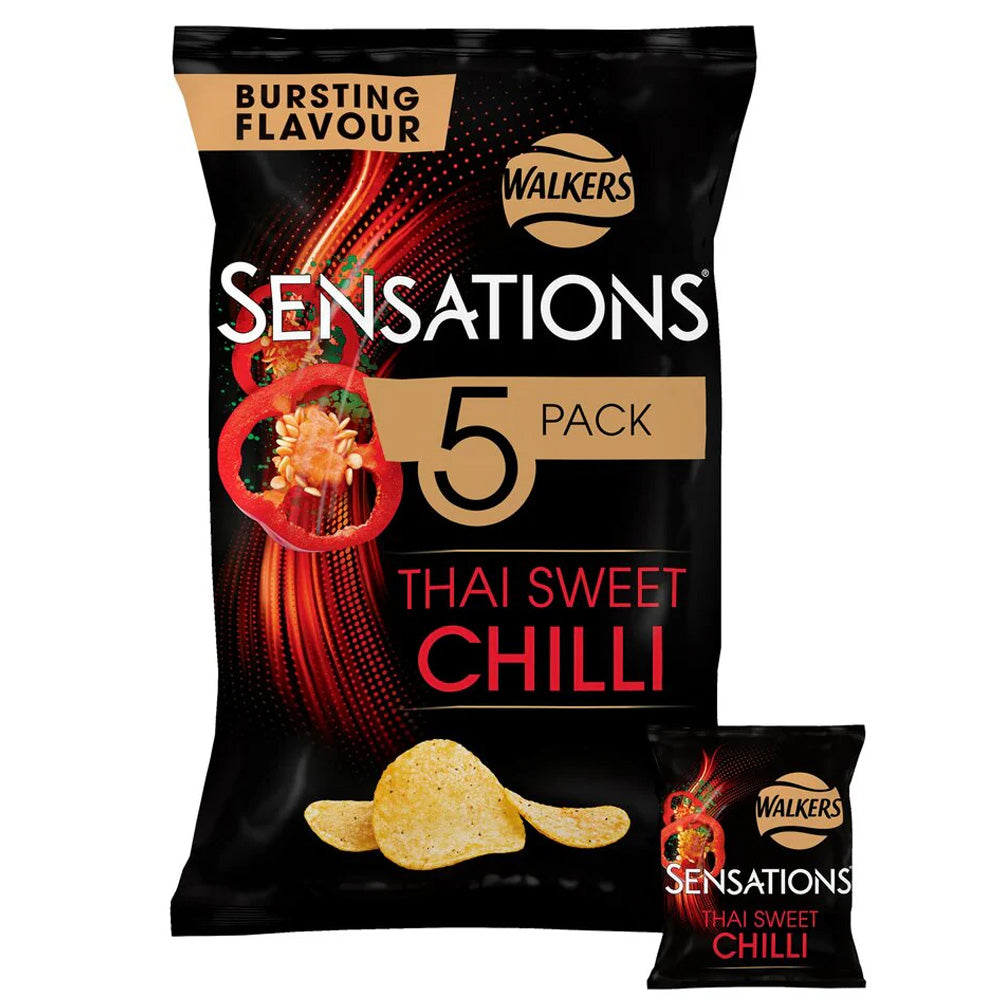 Walkers Sensations Thai Sweet Chilli Multipack Crisps 12 x (5 x 25g)