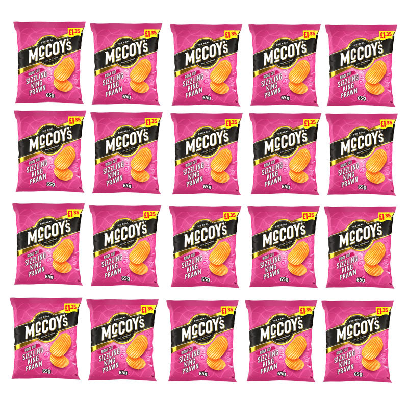 McCoy’s 65g PMP Crisps Mixed Bold Ridge Cut Flavours Snack (Box 10 & 20 Packs)
