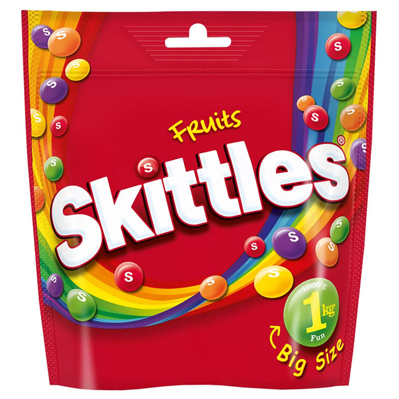 Skittles Party Pack Five Fruity Flavours Chewy Bite Size Sweets Vegetarian Candy 1kg