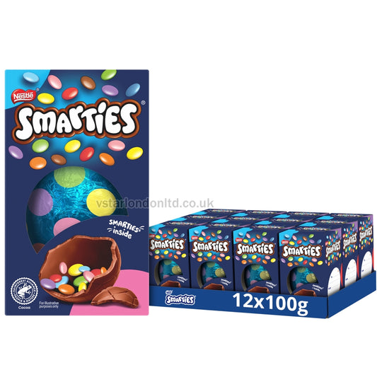 Smarties Milk Chocolate Small Easter Egg 100g(6, 12 Packs)