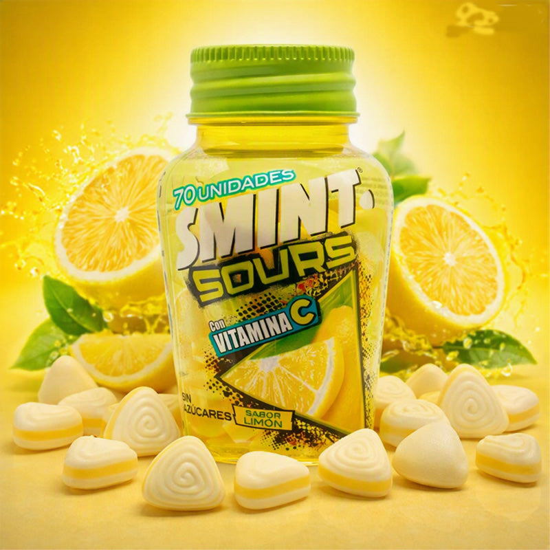 SMINT Sour Lemon Sugar Free Mints 49g 70 Pieces x 6 Bottles – Vitamin C