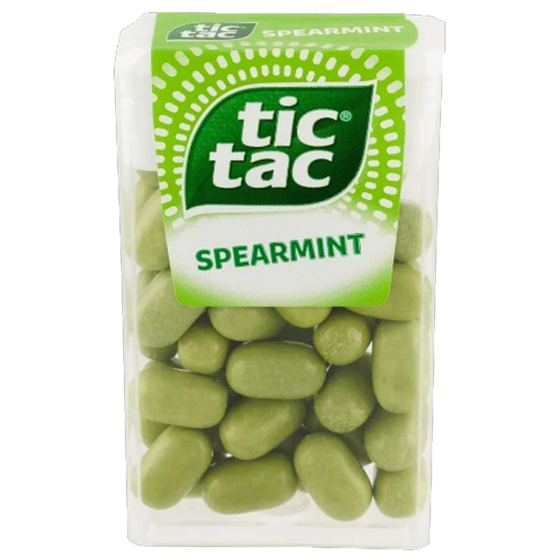 Tic Tac Spearmint Mints 18g x 24 Packs – Refreshing Spearmint Sweets