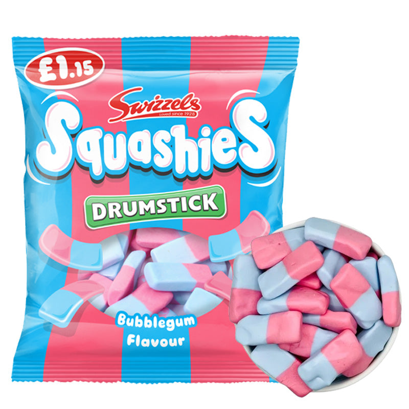 Swizzels Drumstick Squashies Bubblegum Flavour 120g PMP (Box of 12 Packs)