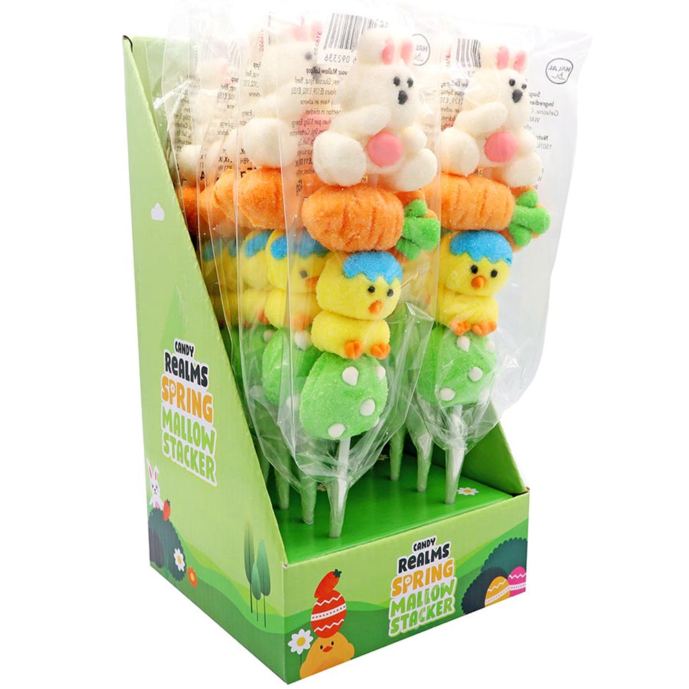 Candy Realms Spring Mallow Stacker 45g(12 Lollipops)