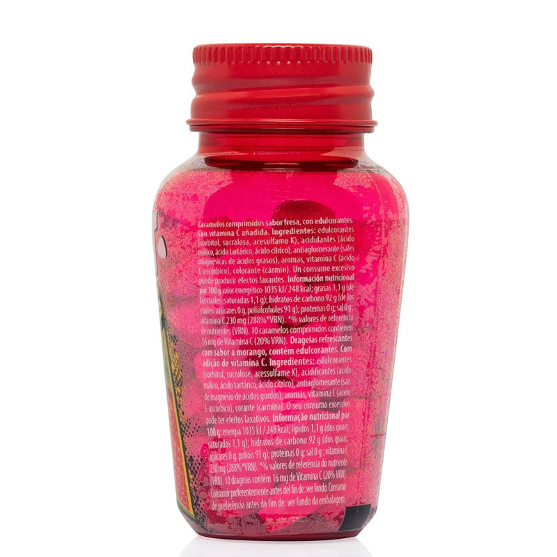 SMINT Sour Strawberry Bottle 70PC 49g Sugar Free Mint Candy Strawberry Flavour (Box of 6 Bottles)