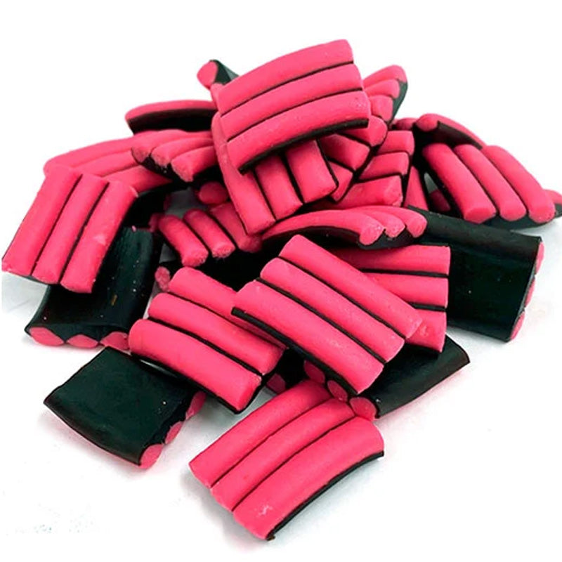 Finnish Liquorice Stripe Sweets 2kg Strawberry Chocolate Banana & Apple Flavours