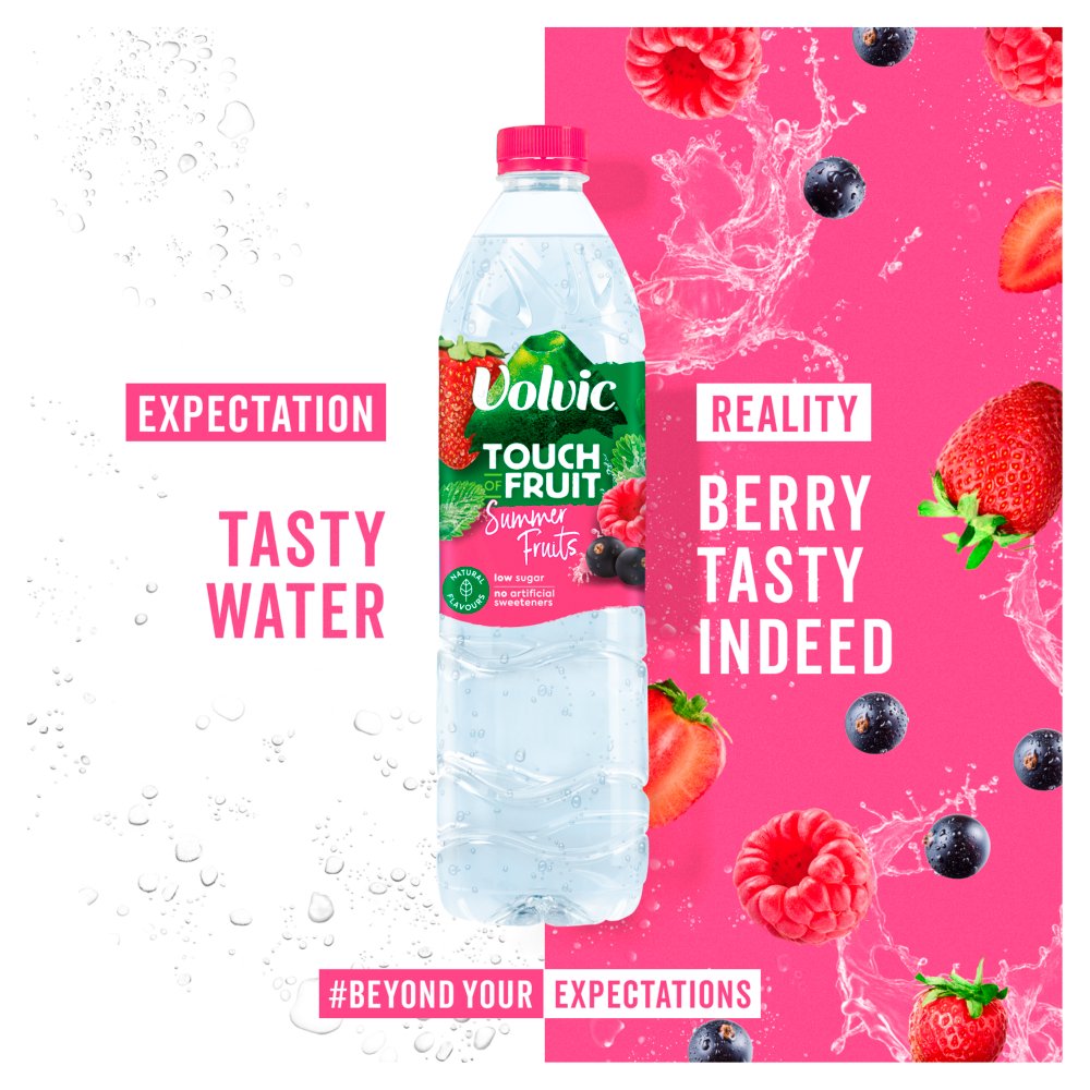 Volvic Touch of Fruit Low Sugar Summer Fruits Natural Flavoured Water 12 x 500ml