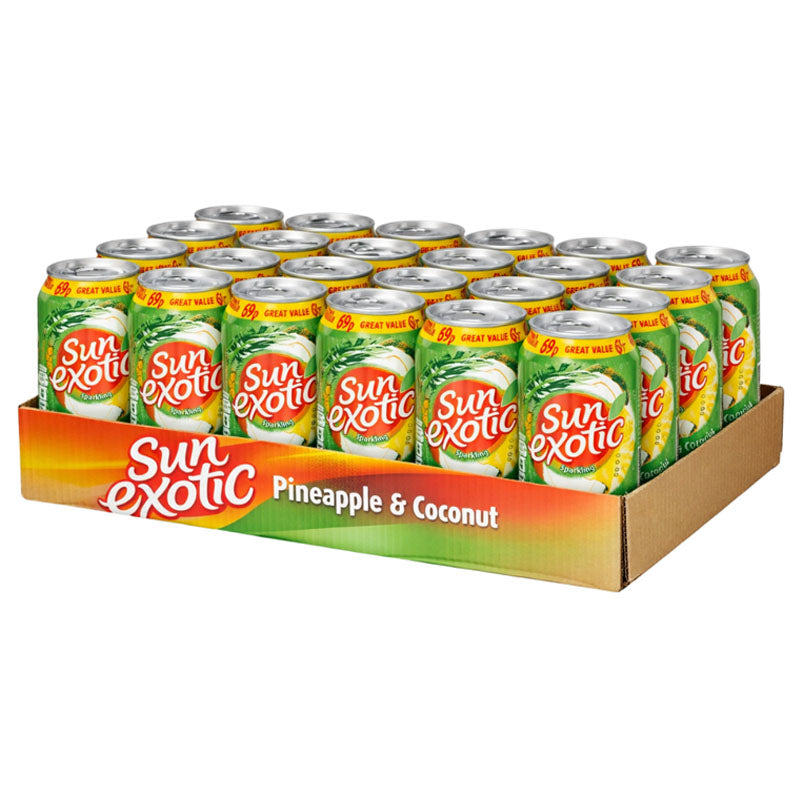 Sun Exotic Sparkling Pineapple Coconut Drink 330ml (12 & 24 Cans)