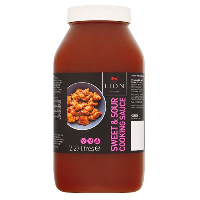 Lion Sweet & Sour Cooking Sauce 2.27L Bottle | Vegan Gluten Free