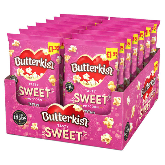 Butterkist Sweet Popcorn & Sweet Salty Popcorn 70g PMP (Box of 15 Packs)