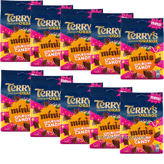 Terry's Chocolate Orange Exploding Candy Minis 105g (Box of 10)