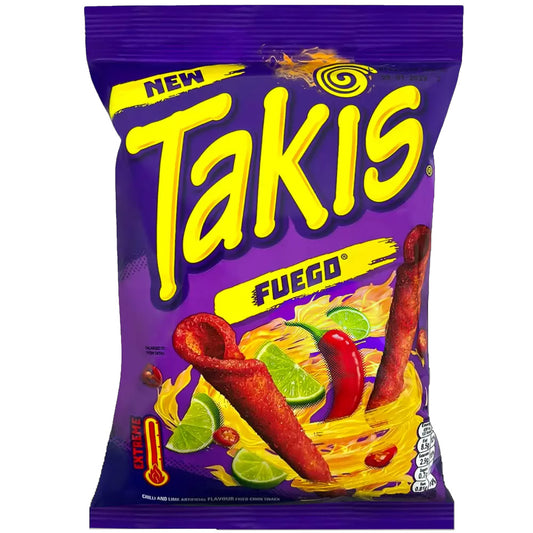 Takis Fuego Corn Chips 180g (Pack Of 10)