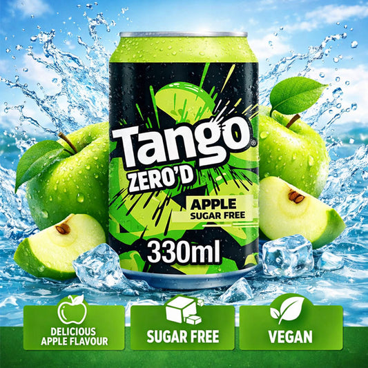 Tango Zero'd Apple Sugar Free Drink (12 & 24 Cans)
