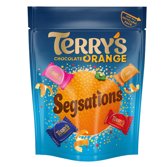 Terry's Chocolate Orange Segsations Pouch 300g Assorted Orange Chocolates