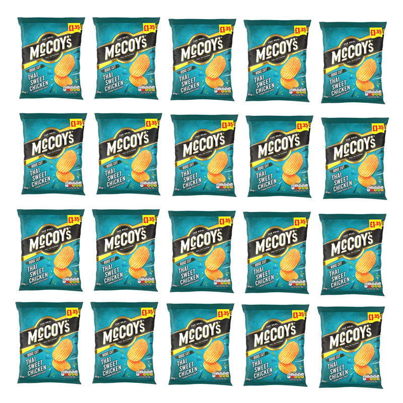 McCoy’s 65g PMP Crisps Mixed Bold Ridge Cut Flavours Snack (Box 10 & 20 Packs)