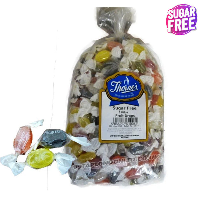 Thornes Sugar Free Fruit Drops Individually Wrapped Candy (1kg - 3kg)