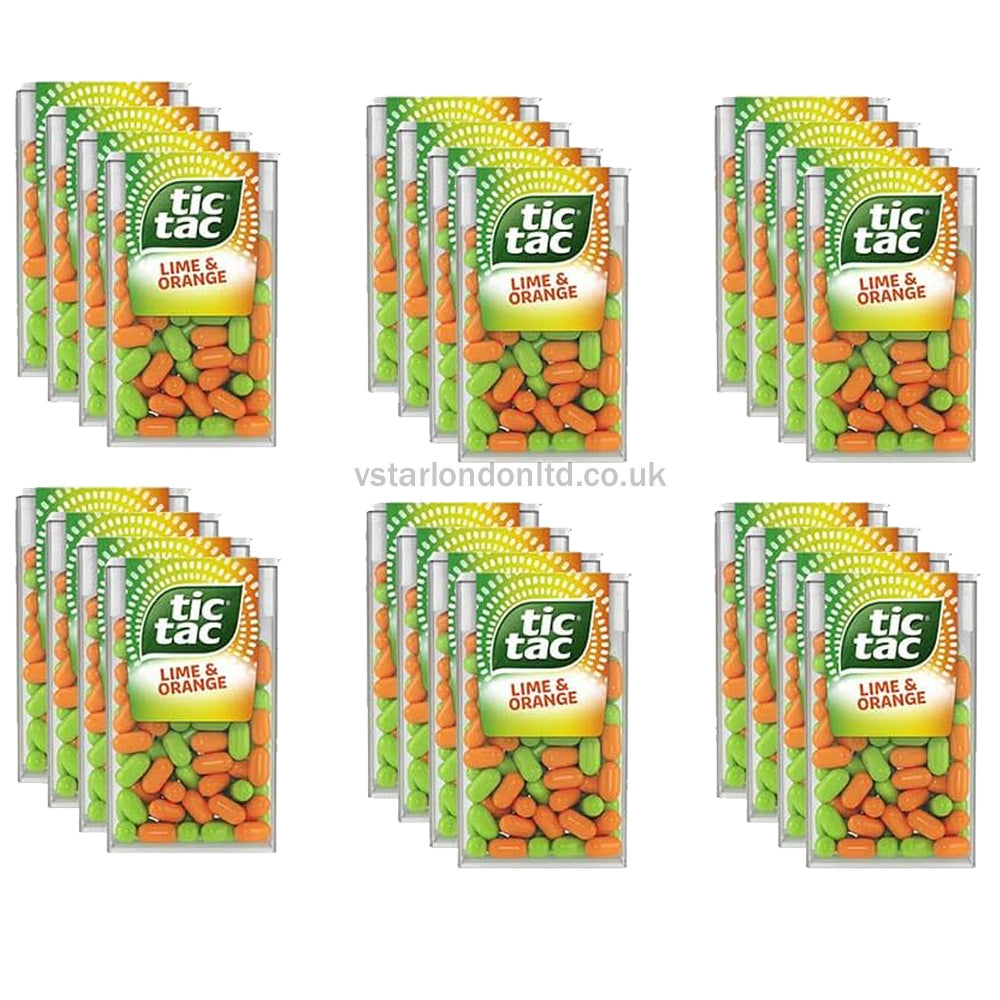 Tic Tac Lime & Orange Mint Sweets 18g(Pack of 24)