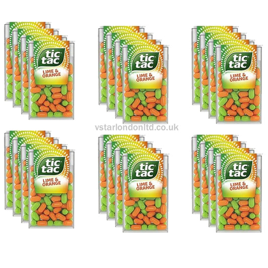 Tic Tac Lime & Orange Mint Sweets 18g(Pack of 24)